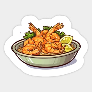 This tempura shrimp is too cute to eat Sticker